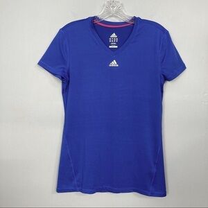 𝅺adidas Climalite V-Neck Athletic Short Sleeve Top